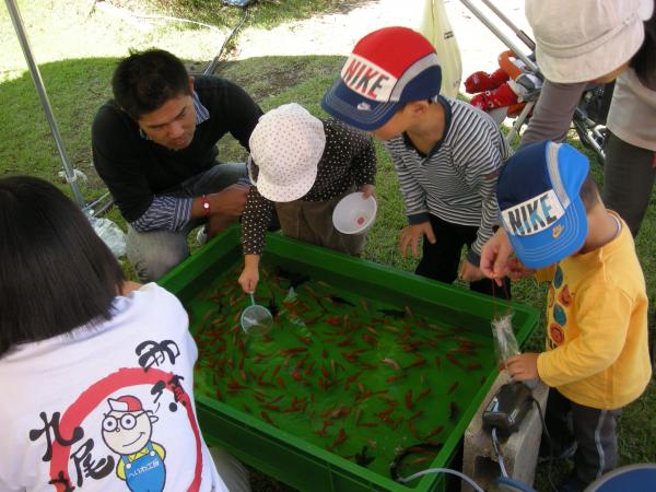 九尾まつり100926金魚すくい